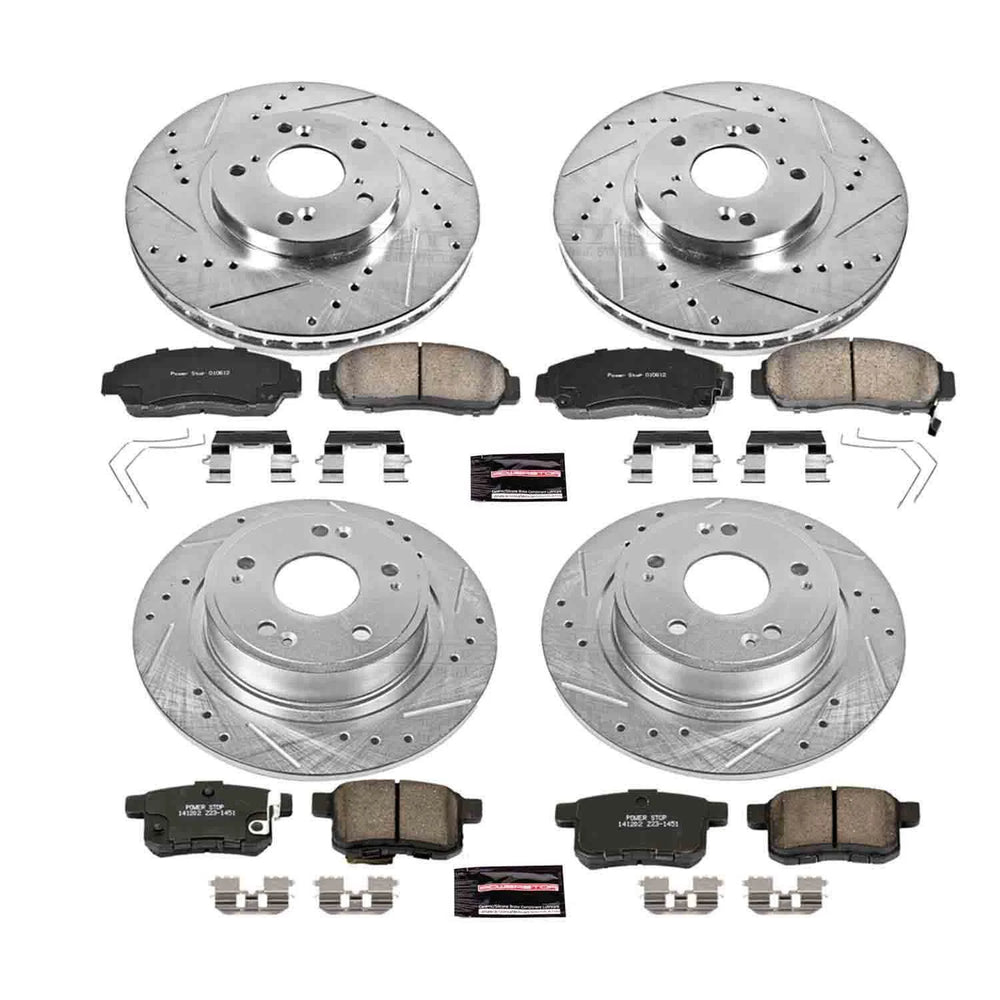 Power Stop 11-14 Acura TSX Front & Rear Z23 Evolution Sport Brake Kit