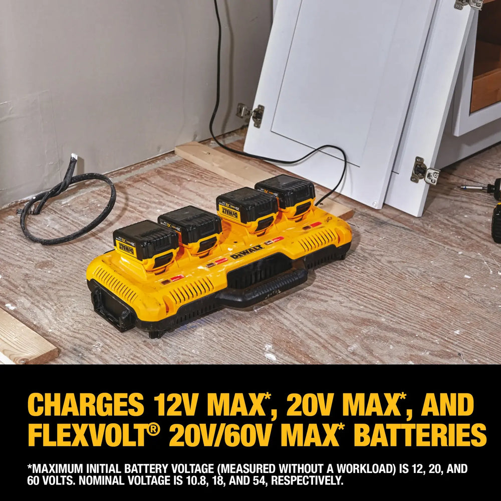 DEWALT 4 PORT LITHIUMION FAST CHARGER