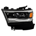 1922 RAM 1500 BLACK BEZEL FULL LED W/DRL HEADLIGHT OE LEFT