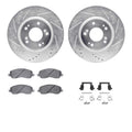 R1 04-12 Mitsubishi Galant Front Drill/Slot Silver Rotors w/Optimum Pads