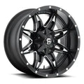 ~(37 lbs. 21X21X12)~ LETHAL 18x9 5x114.30/5x127.00 GLOSS BLACK MILLED (1 mm)