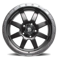 ~(35 lbs. 21X21X12)~ TROPHY 18x9 8x165.10 MATTE GUN METAL BLACK BEAD RING (1 mm)