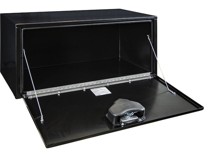36IN X 18IN X 18IN BLACK STEEL UNDERBODY TOOLBOX W/ THANDLE