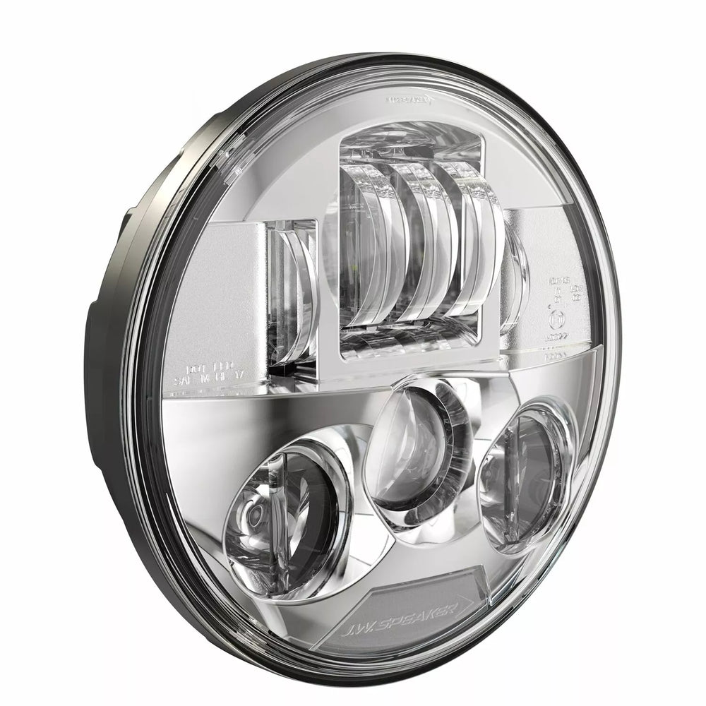 8680 12V DOT/ECE HIGH & LOW BEAM HEADLIGHT W/ CHROME INNER BEZEL