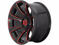 REACTOR 20x9 5x139.70/5x150.00 GLOSS BLACK MILLED W/ RED TINT (0 mm)