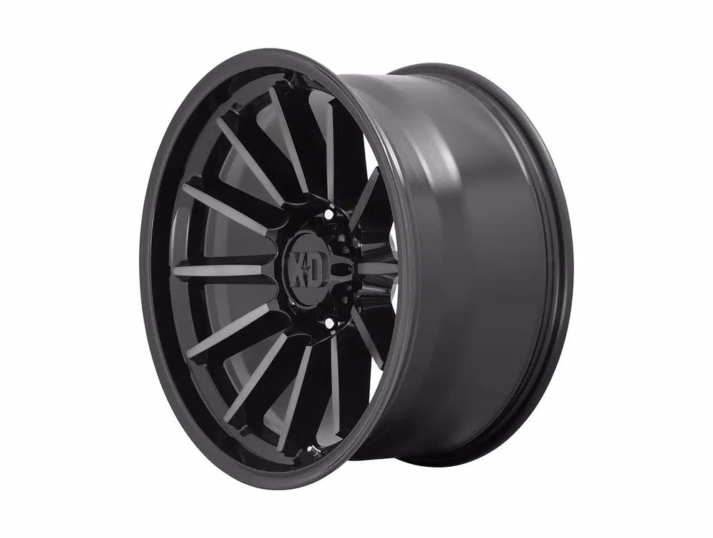 LUXE 20X9 6X5.5 MACH 18MM GLOSS BLACK MACHINED W/ GRAY TINT