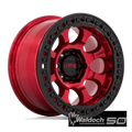 KM237 17X9 6X5.5 C-RED-BLK-RG -38MM