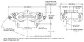 Wilwood Caliper-D8-4 Rear Black 1.38in Pistons 1.25in Disc