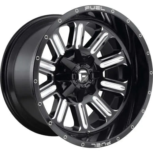 ~(41 lbs. 21X21X12)~ HARDLINE 18x9 5x139.70/5x150.00 GLOSS BLACK MILLED (1 mm)