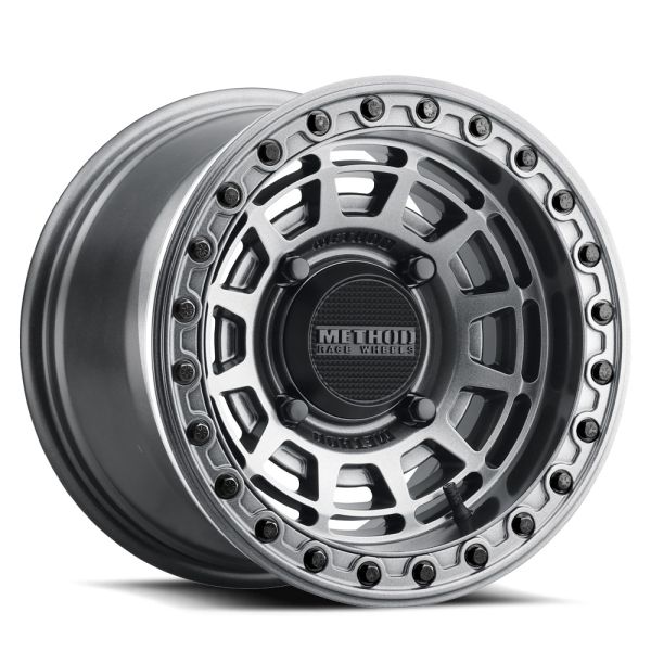 Method MR415 Beadlock 15x10 / 6+4/25mm Offset / 4x136 / 106 CB Graphite Wheel - Gloss Graphite Ring