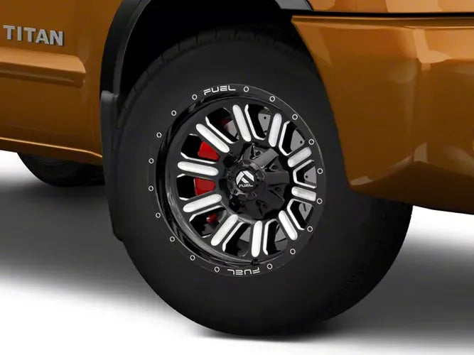 ~(38 lbs. 21X21X12)~ HARDLINE 18x9 6x120.00/6x139.70 GLOSS BLACK MILLED (20 mm)