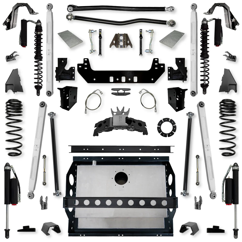 Rock Krawler 19-26 Wrangler JT 4.5 Inch Rockzilla Lite w/ PB J Lower Lower Arms Front Coil Overs Rear Coils w/ Fast CD Adjusters JT45RZLT-S2