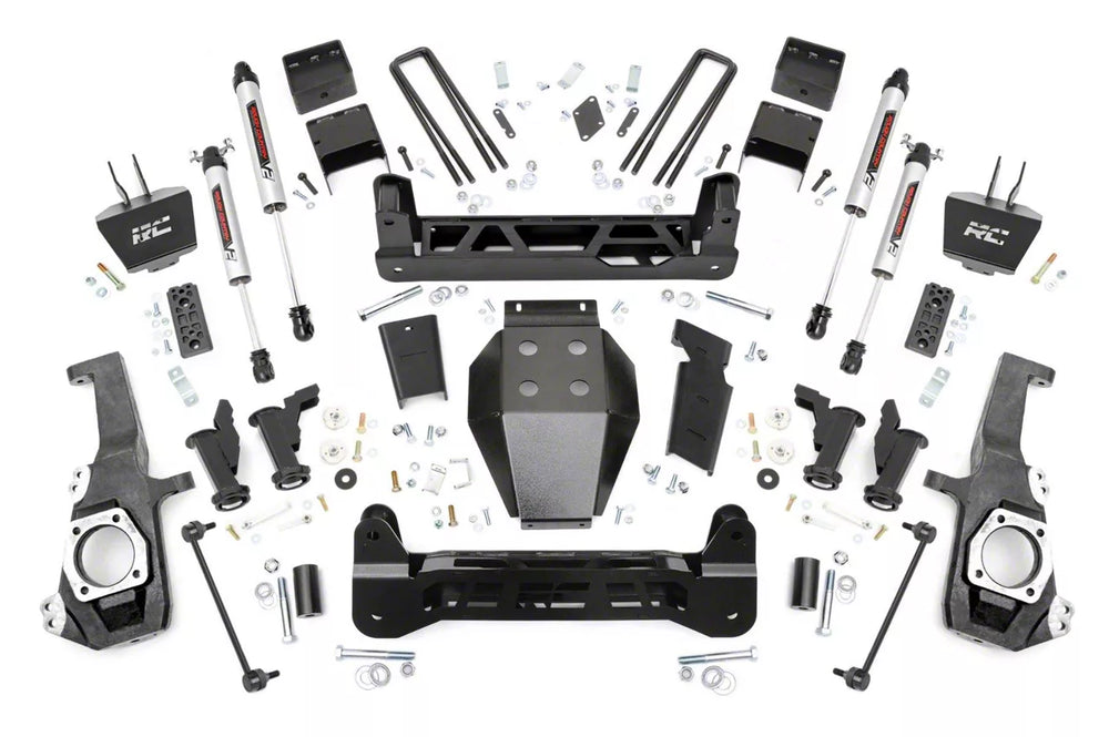 Rough Country 5 Inch Lift Kit Torsion Drop V2 w Overloads Chevy GMC 2500HD 3500HD 2WD 4WD (20-26) 111070