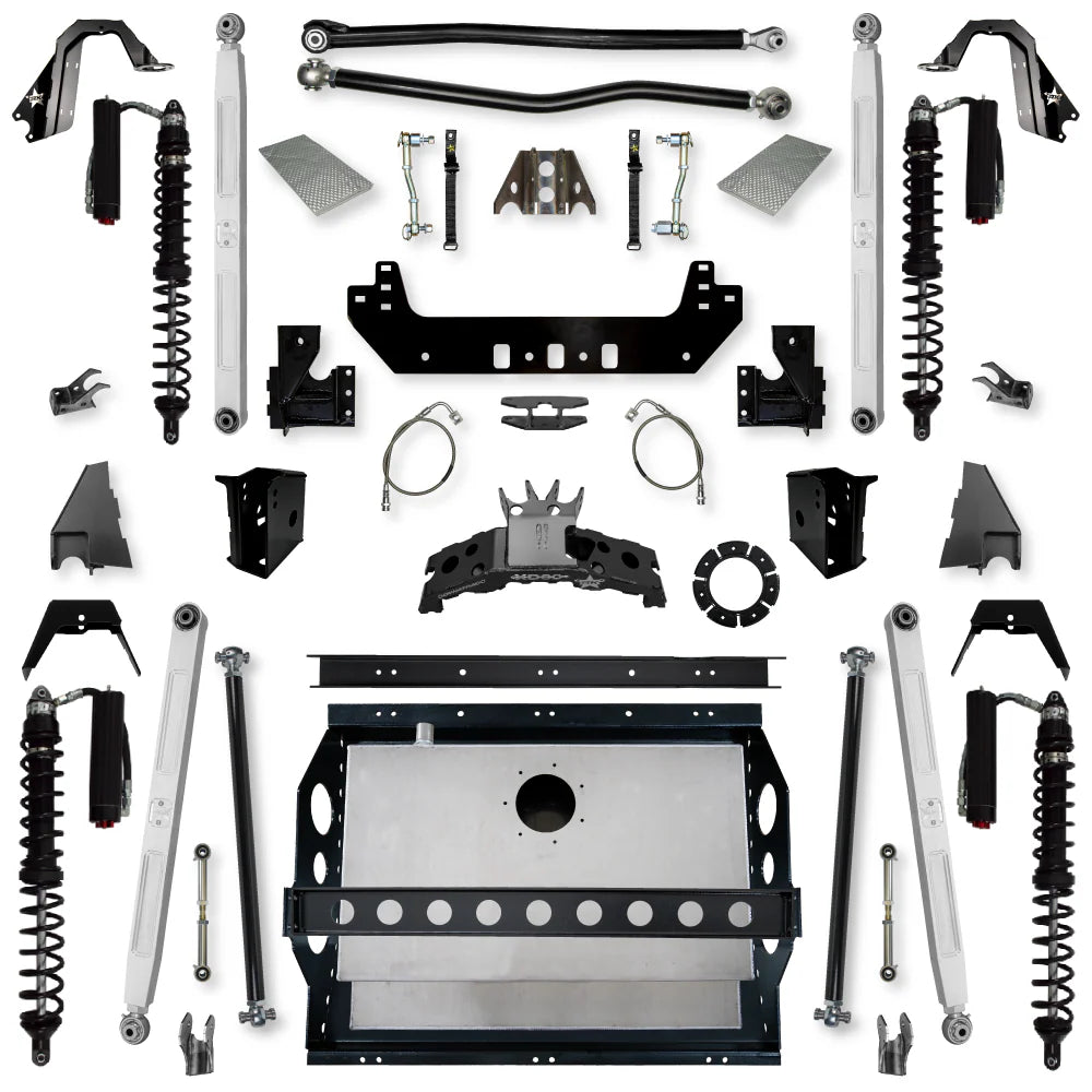 Rock Krawler 19-26 Wrangler JT 4.5 Inch Rockzilla w/ PB J Lower Lower Arms Coil Overs Front and Rear w/ Fast CD Adjusters JT45RZLA-S2