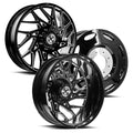 DUALLY Wheels The Spoke Forged 22x8.25 10x225 Gloss Black 05-10 Ford 15-25 F-450/F-550 Dodge Ram 08-25 4500/5500 DDC Wheels 225-22-25GB-A