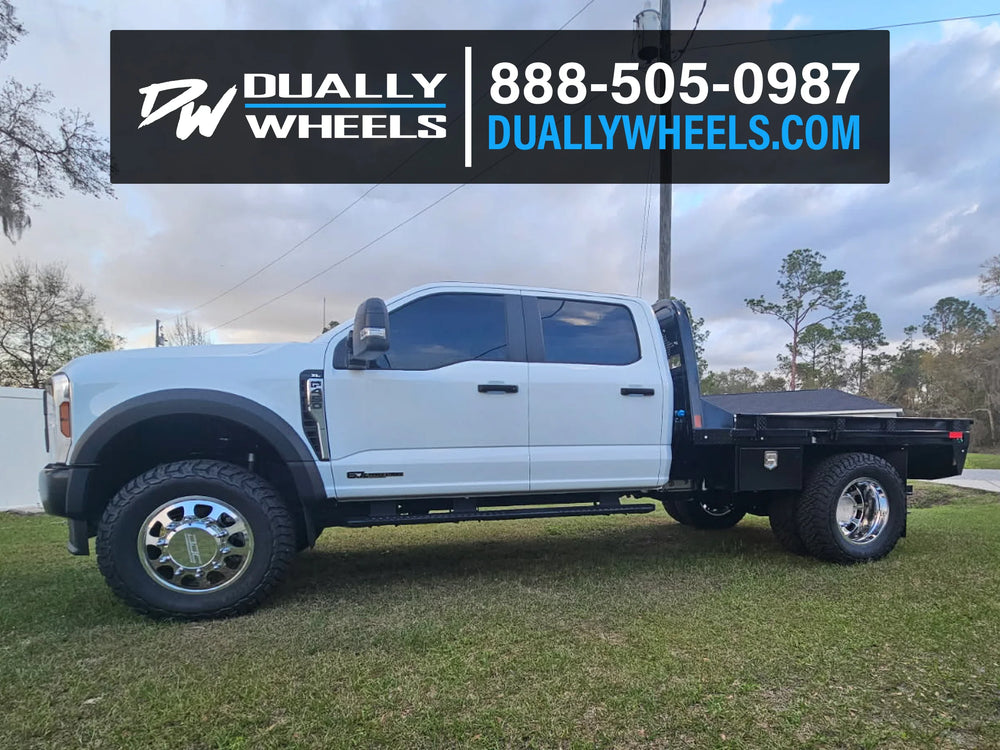 DUALLY Wheels The Shield 20x8.25 10x225 Polished 05-10 Ford 15-25 F-450/F-550 Dodge Ram 08-25 4500/5500 DDC Wheels 225-20-04PL-A