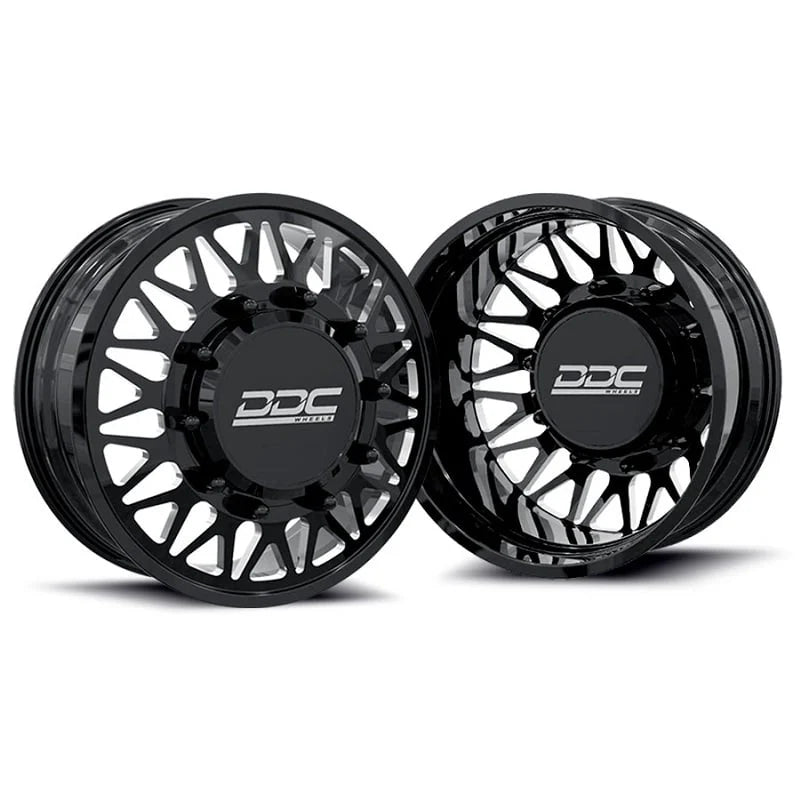 DUALLY Wheels The Mesh Forged 20x8.25 8x200 Black/Mill 05-25 Ford F-350 Ram 19-25 DDC Wheels 200-20-24BM-A