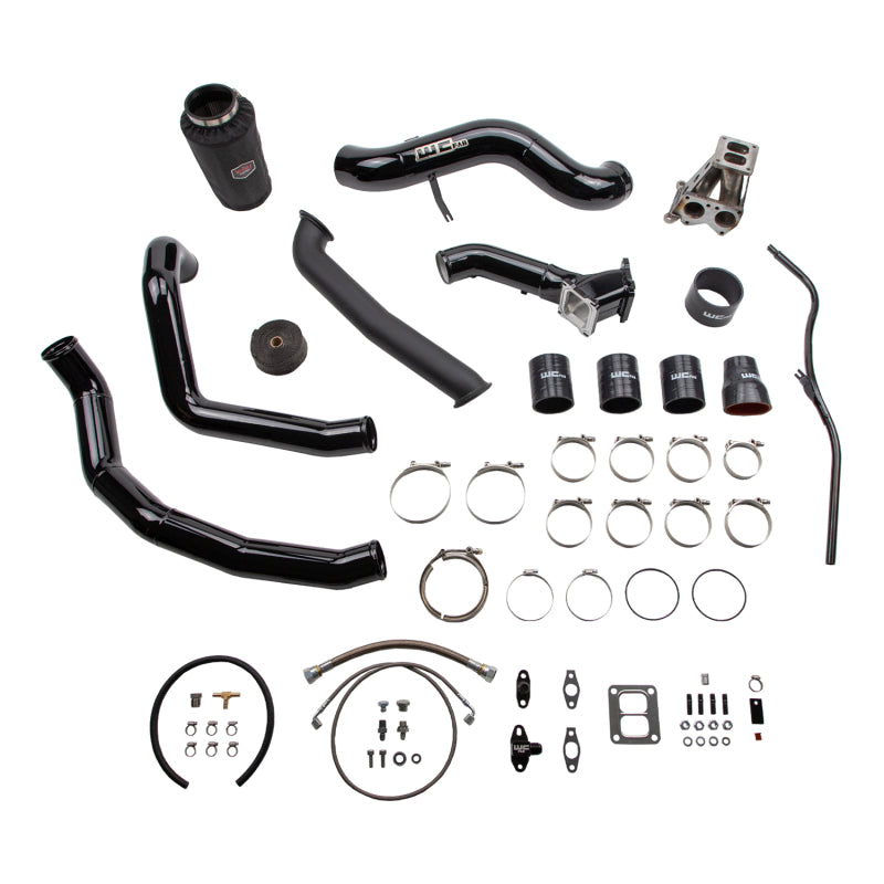 Wehrli S300 Single Turbo Install Kit for 2001-2004 Duramax LB7 Gloss Black Gloss Black 100478-GB