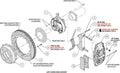 WilWood AERO4 Rear P-Brake Kit 14.00 1971-1991 GM Blazer 4x4 2.46 Offset 140-18162