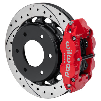 WilWood FNSL4R Rear P-Brk Kit 12.88 Drill Red 1971-1991 GM Blazer 4x4 2.46 Offset 140-18160-DR