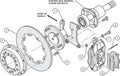 WilWood XRS4R Rear P-Brk Kit 12.88 Red Big Ford New Style 2.50 Offset 140-18293-R