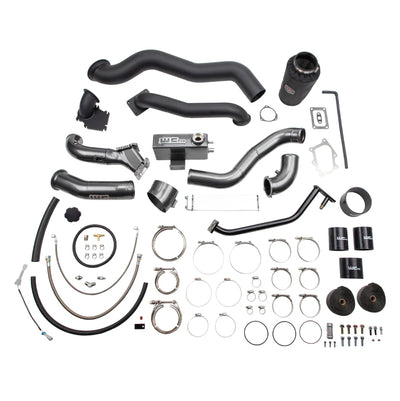 Wehrli Twin Turbo Kit S400 Stock for 2001-2004 Duramax LB7 Gun Metal Gun Metal 100570-GM