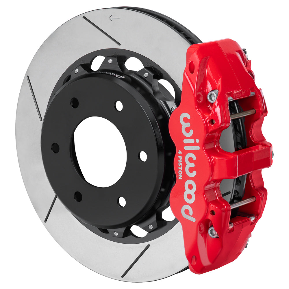 WilWood AERO4 Rear P-Brake Kit 14.00 Red 1971-1991 GM Blazer 4x4 2.46 Offset 140-18162-R