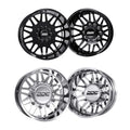 DUALLY Wheels The Ten Forged 22x8.25 10x225 Black/Mill SS Fronts 05-10 Ford 15-25 F-450/F-550 Dodge Ram 08-25 4500/5500 DDC Wheels 225-22-22BM-AS