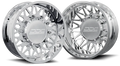 DUALLY Wheels The Mesh Forged 22x8.25 8x210 Polished SS Fronts 11-25 Silverado/Sierra 3500 DDC Wheels 210-22-24PL-AS