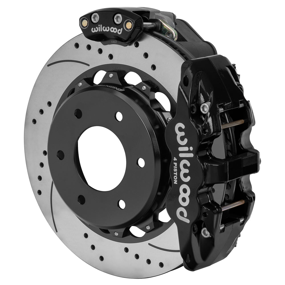WilWood AERO4 Rear EPB Kit 14.00 Drilled 1971-1991 GM Blazer 4x4 2.46 Offset 140-18163-D