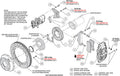 WilWood AERO4 Rear EPB Kit 14.00 Big Ford New Style 2.50 Offset -6 Lug 140-18153