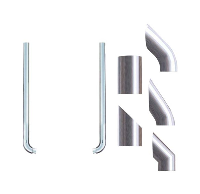 8 INCH/ 5 INCH 304SS POLISHED AUSSIE KIT NO T-PIPE