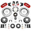 Wilwood Big Ford New Style Aero4 Rear EPB Kit - 14in Drilled Rotor - 2.50in Offset - Red