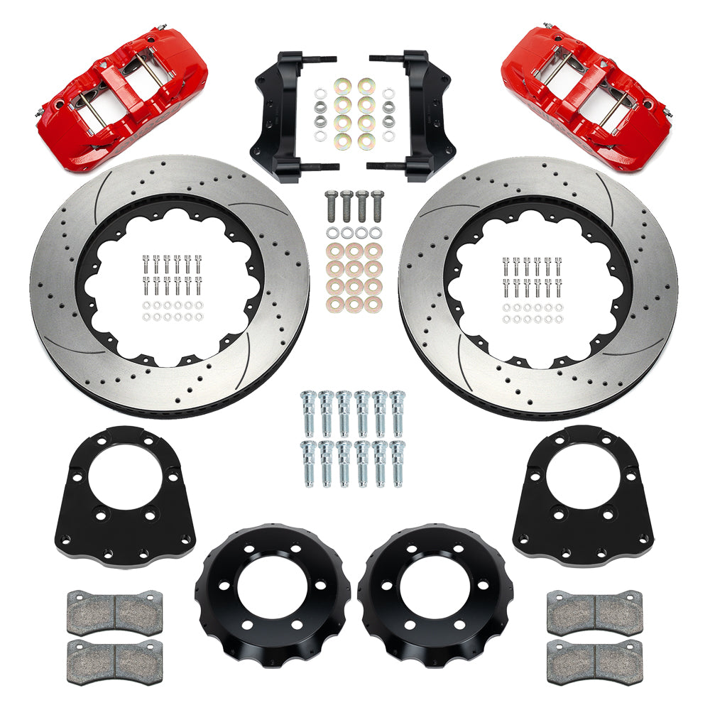 WilWood AERO6 Front Hat Kit 15.00 Drilled-Red 1971-1991 GM Blazer 4x4 140-18157-DR