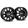 DUALLY Wheels The Ten Forged 22x8.25 8x200 Black/Mill SS Fronts 05-25 Ford F-350 11-14 Ford F-450 DDC Wheels 200-22-22BM-AS