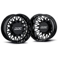 DUALLY Wheels The Ten Forged 22x8.25 8x200 Black/Mill SS Fronts 05-25 Ford F-350 11-14 Ford F-450 DDC Wheels 200-22-22BM-AS