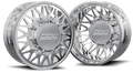 DUALLY Wheels Aftermath Black/Mill 22x8.25 8x210 SS Fronts For 11-25 Silverado/Sierra 3500 DDC Wheels 210-22-01BM-AS
