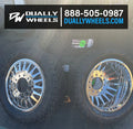 DUALLY Wheels The Spoke Forged 22x8.25 10x225 Polished 05-10 Ford 15-25 F-450/F-550 Dodge Ram 08-25 4500/5500 DDC Wheels 225-22-25PL-A
