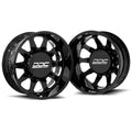 DUALLY Wheels The Ten Forged 22x8.25 8x170 Black/Mill SS Fronts 99-04 Ford F-350 DDC Wheels 170-22-22BM-AS