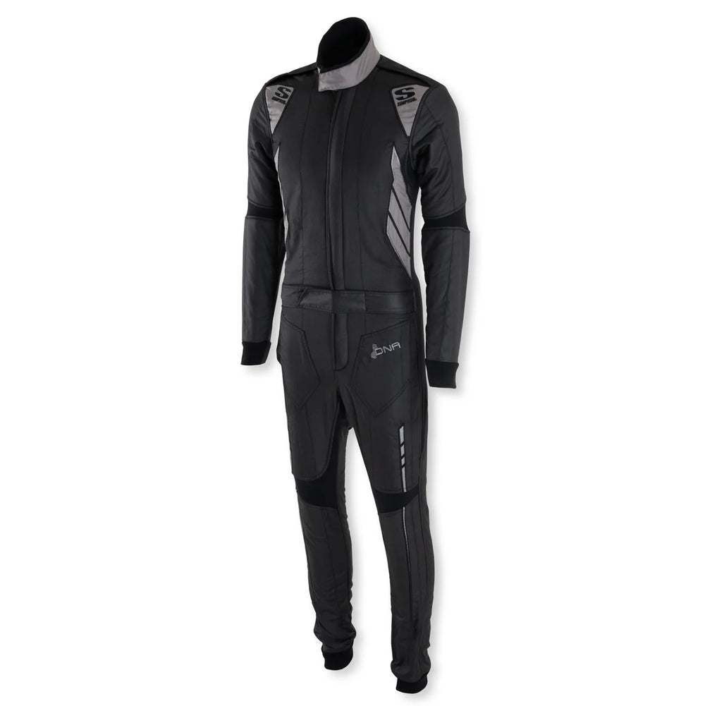 Holley Simpson DNA-FIA SFI5 BLACK/ALLOY XL SUIT F302461