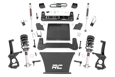 Rough Country 6 Inch Lift Kit Mono Leaf Rear M1 Struts M1 Chevy Silverado 1500 (25-26) 21640_A
