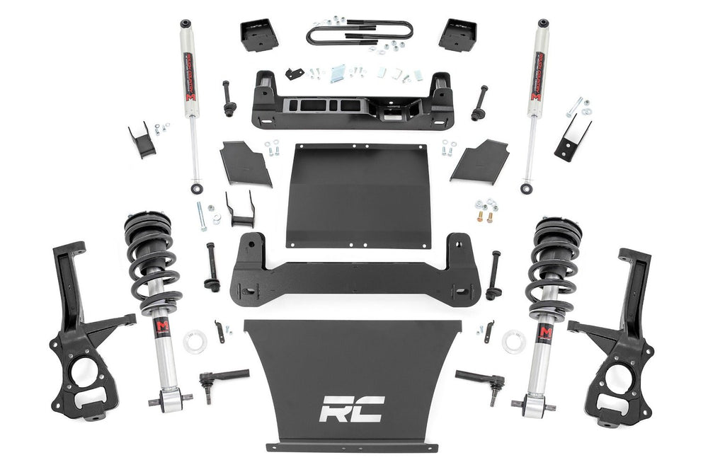 Rough Country 6 Inch Lift Kit Mono Leaf Rear M1 Struts M1 Chevy Silverado 1500 (25-26) 21640_A