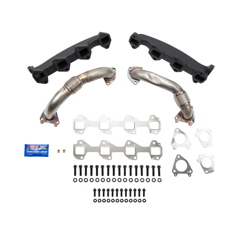 Wehrli Billet Exh Manifold Stainless Up Pipe KT w Gaskets Hardware 01-04 D-Max Black 100174