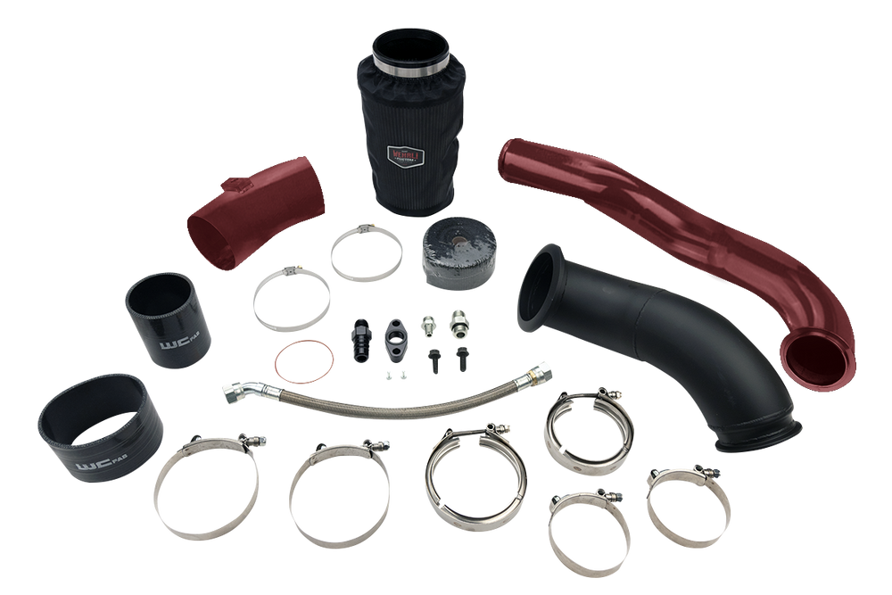 Wehrli S300 High Mnt Turbo 2nd Gen Swap Kit for 04.5-07 Cummins 5.9L Fine Tex Black Fine Texture Black 100475-FTB