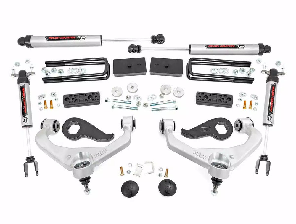 Rough Country 3 Inch Lift Kit UCAs V2 w Overloads Chevy GMC 2500HD 3500HD (20-26) 97770