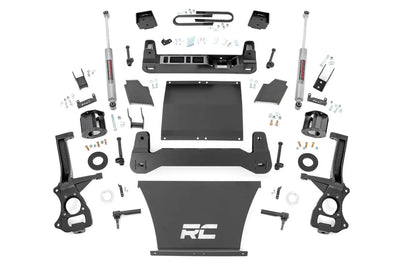 Rough Country 6 Inch Lift Kit Mono Leaf Rear N3 GMC Sierra 1500 2WD 4WD (2019-2024) 26631