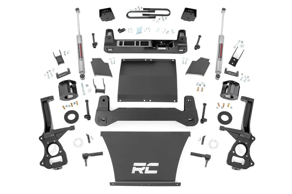 Rough Country 6 Inch Lift Kit Mono Leaf Rear N3 GMC Sierra 1500 2WD 4WD (2019-2024) 26631