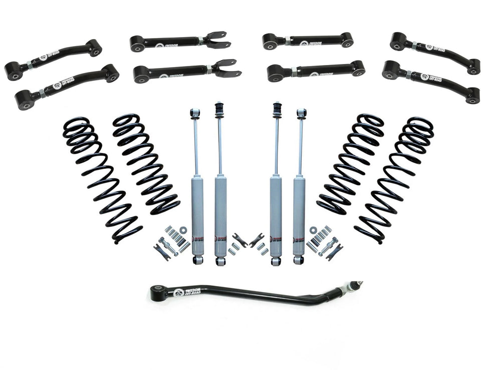 Freedom Offroad 2.5 Inch Lift Kit w/ Shocks Adjustable Control Arms and Adjustable Front Track Bar 1997-2006 Jeep Wrangler TJ/1997-2006 Jeep LJ Freedom Off-Road - FO-J10225-KIT