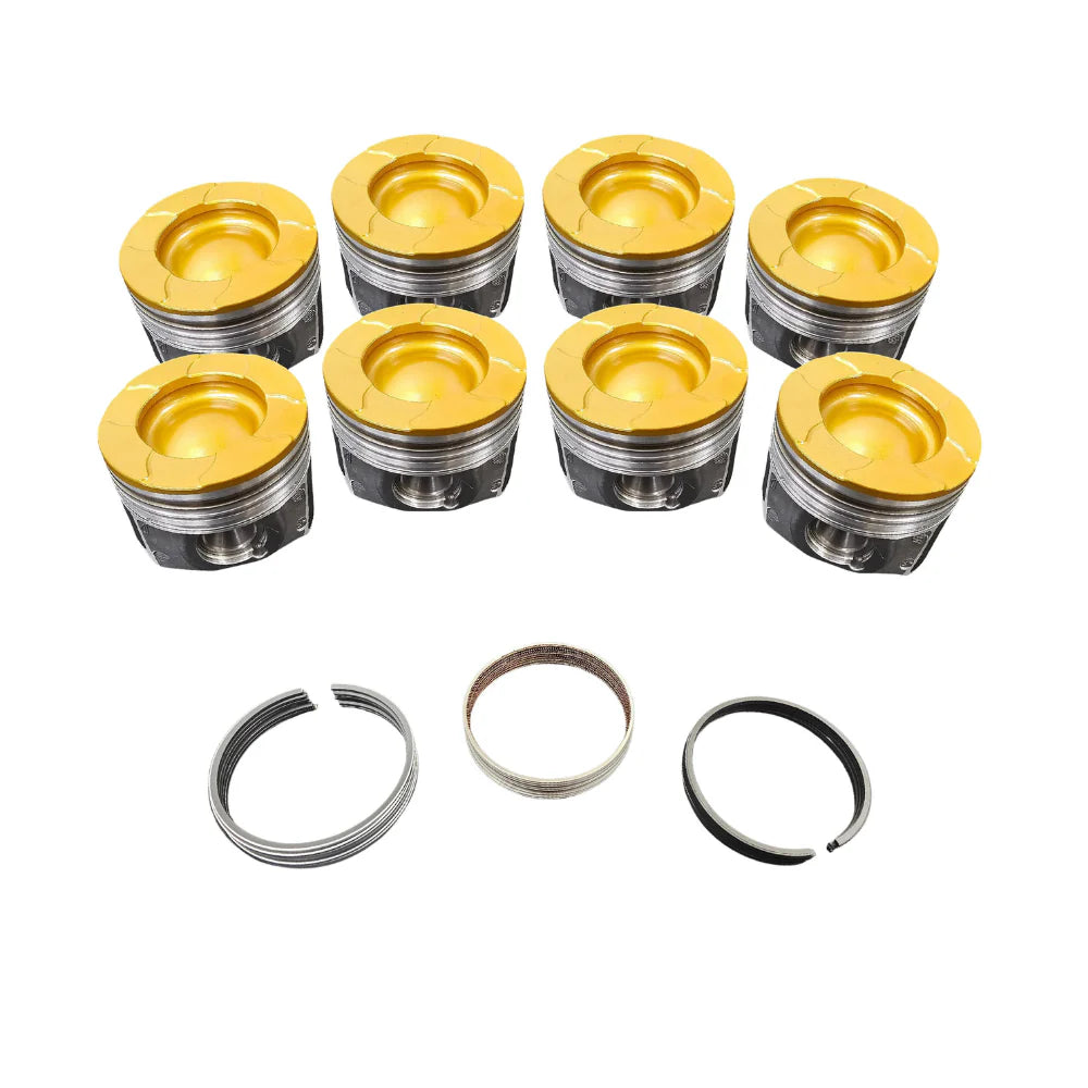 Choate Performance 6.6L Duramax L5P Choate Pistons w Rings Standard 17-23 Coated Flycut Delipped Set CEP7227DKTSTDCFD