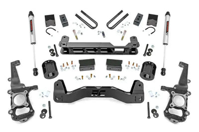 Rough Country 4 Inch Lift Kit with V2 Shocks 21-22 Ford F-150 2WD Rough Country Black 2WD 40870